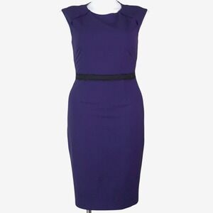 Elie Tahari Purple Sleeveless Sheath Dress‎